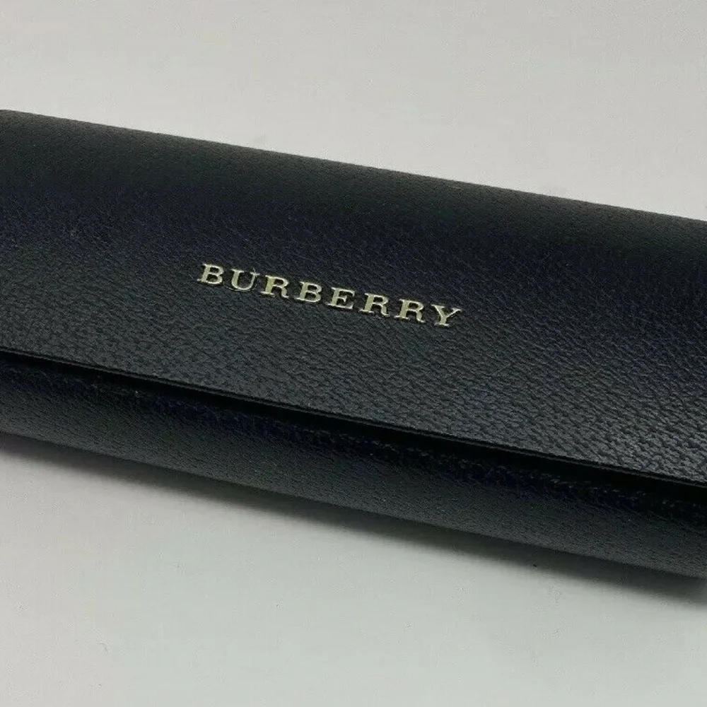 Burberry Hard Black Leather Glasses Case